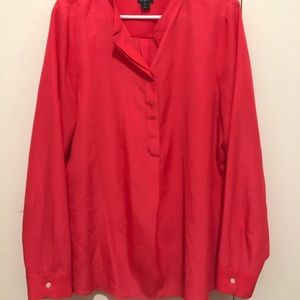 J. Crew coral shirt